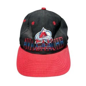NHL Avalanche Black and Red Hat